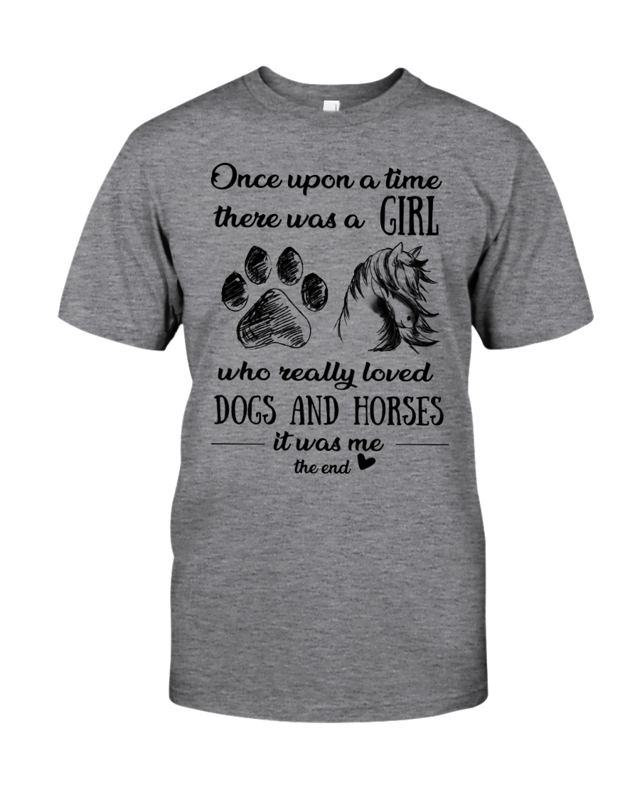 A GIRL WHO REALLY LOVED DOGS AND HORSES Classic T-Shirt