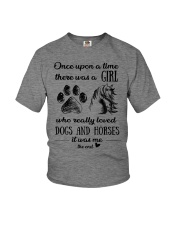 A GIRL WHO REALLY LOVED DOGS AND HORSES Youth T-Shirt thumbnail