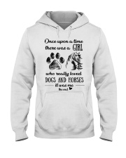 A GIRL WHO REALLY LOVED DOGS AND HORSES Hooded Sweatshirt thumbnail