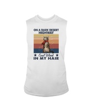 ON A DARK DESERT HIGHWAY COOL WIND IN MY HAIR CAT Sleeveless Tee tile