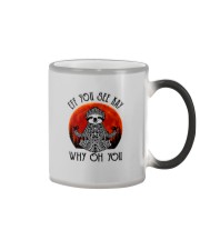 EFF YOU SEE KAY YOGA SLOTH Color Changing Mug tile