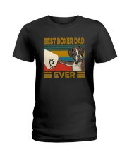 BEST BOXER DAD EVER Ladies T-Shirt thumbnail