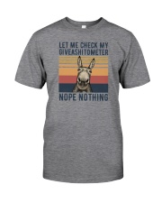 LET ME CHECK GIVEASHITOMETER Classic T-Shirt front