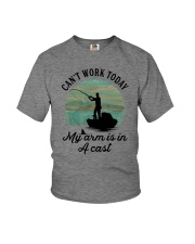 CAN'T WORK TODAY MY ARM IS IN A CAST Youth T-Shirt thumbnail