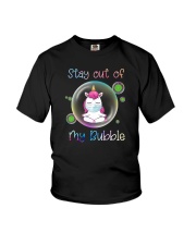 STAY OUT OF MY BUBBLE Unicorn Youth T-Shirt thumbnail