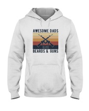 AWESOME DADS HAVE BEARDS AND GUNS Hooded Sweatshirt thumbnail