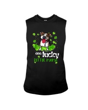 ONE LUCKY PITBULL MAMA Sleeveless Tee thumbnail