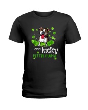 ONE LUCKY PITBULL MAMA Ladies T-Shirt thumbnail