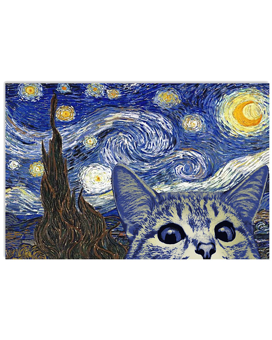 FURRY NIGHT KITTY 24x16 Poster