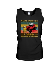 I DRINK AND I MOW THINGS Unisex Tank thumbnail