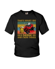 I DRINK AND I MOW THINGS Youth T-Shirt thumbnail
