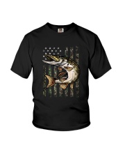 CAMOUFLAGE FLAG FISHING Youth T-Shirt thumbnail