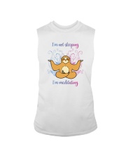 I'M NOT SLEEPING I'M MEDITATING Sleeveless Tee tile