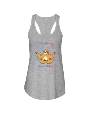 I'M NOT SLEEPING I'M MEDITATING Ladies Flowy Tank tile