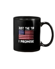 JUST THE TIP I PROMISE BULLET FLAG GUNS Mug tile