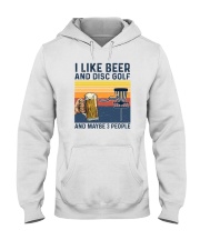 I LIKE BEER AND GOLF AND MAYBE THREE PEOPLE Hooded Sweatshirt tile