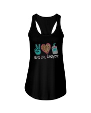 PEACE LOVE AND SANITIZE Ladies Flowy Tank thumbnail