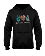 PEACE LOVE AND SANITIZE Hooded Sweatshirt thumbnail