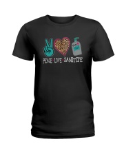 PEACE LOVE AND SANITIZE Ladies T-Shirt thumbnail