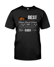 BEST GUITAR MUSIC NOTE DAD EVER 2 Classic T-Shirt front