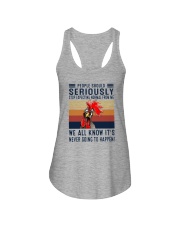 STOP EXPECTING NORMAL FROM ME CHICKEN Ladies Flowy Tank tile
