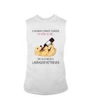 A WOMAN NEEDS WINE AND LADRADOR Sleeveless Tee thumbnail