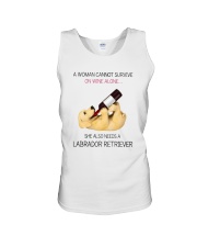 A WOMAN NEEDS WINE AND LADRADOR Unisex Tank thumbnail