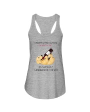 A WOMAN NEEDS WINE AND LADRADOR Ladies Flowy Tank thumbnail