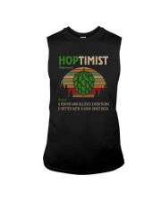 HOPTIMIST EVERYTHING IS BETTER A GOOD CRAFT BEER Sleeveless Tee tile