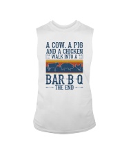 A COW A PIG A CHICKEN WALK INTO A BARBQ Sleeveless Tee thumbnail