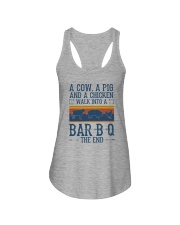 A COW A PIG A CHICKEN WALK INTO A BARBQ Ladies Flowy Tank thumbnail