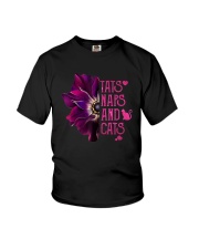 TATS NAPS AND CATS PURPLE ANEMONE FLOWER Youth T-Shirt thumbnail