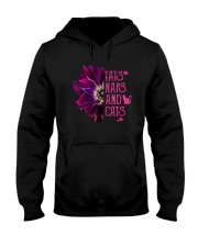 TATS NAPS AND CATS PURPLE ANEMONE FLOWER Hooded Sweatshirt thumbnail