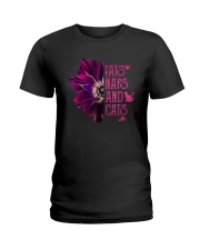 TATS NAPS AND CATS PURPLE ANEMONE FLOWER Ladies T-Shirt thumbnail