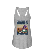 I'D RATHER BE BURIED IN A HORROR BOOK Ladies Flowy Tank tile