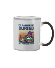 I'D RATHER BE BURIED IN A HORROR BOOK Color Changing Mug tile