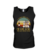 A WOMAN SURVIVES WINE AND DOGS Unisex Tank thumbnail