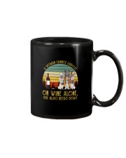 A WOMAN SURVIVES WINE AND DOGS Mug thumbnail