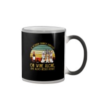 A WOMAN SURVIVES WINE AND DOGS Color Changing Mug thumbnail
