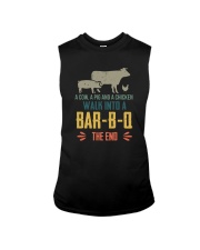 COW PIG CHICKEN WALK INTO A BAR-B-Q Sleeveless Tee thumbnail