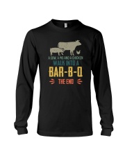 COW PIG CHICKEN WALK INTO A BAR-B-Q Long Sleeve Tee thumbnail