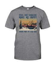 DOGS AND KAYAKING MAKE ME HAPPY Classic T-Shirt front