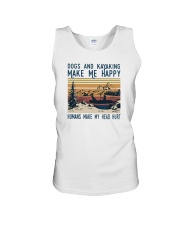 DOGS AND KAYAKING MAKE ME HAPPY Unisex Tank tile