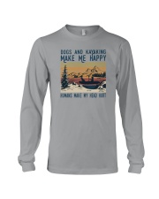 DOGS AND KAYAKING MAKE ME HAPPY Long Sleeve Tee tile