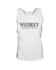 WHISKEY APOLOGIZE IN ADVANCE Unisex Tank thumbnail