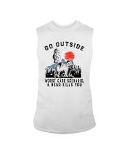 GO OUTSIDE A BEAR KILLS YOU Sleeveless Tee tile