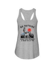 GO OUTSIDE A BEAR KILLS YOU Ladies Flowy Tank tile