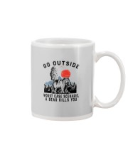 GO OUTSIDE A BEAR KILLS YOU Mug tile