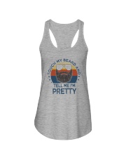 TOUCH MY BEARD AND TELL ME I'M PRETTY VINTAGE Ladies Flowy Tank tile