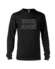 STICKS AND STONES MAY BREAK MY BONES GRUNGE Long Sleeve Tee thumbnail
